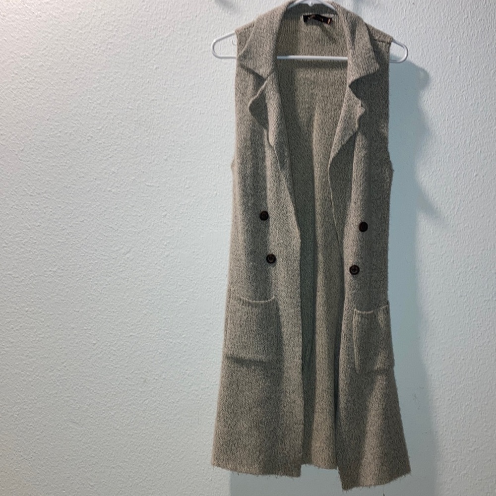 Love Tree Cardigan/Small/Tan with black spots/Roomy pockets